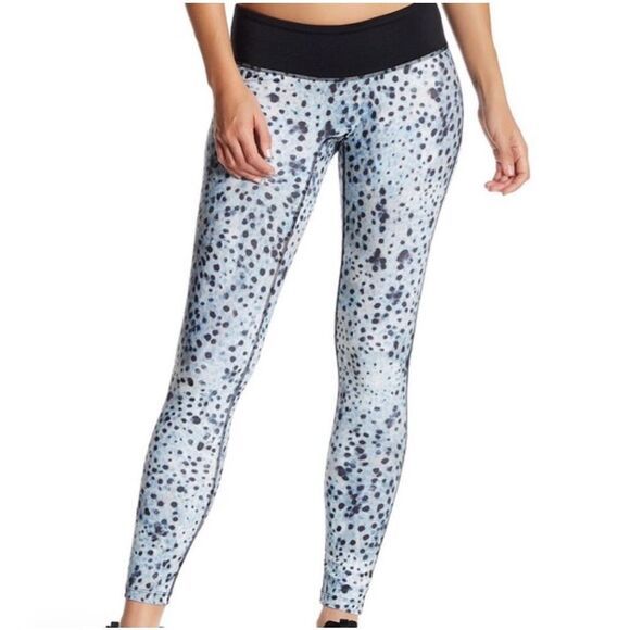 PRISMSPORT Blue & Black Pongo Print Classic Ankle Leggings Size XS - Picture 2 of 9